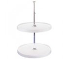 (RV6012-20WH)  20" Full Circle Two Shelf Lazy Susan Set, White (RV6012-20WH)  ** CALL STORE FOR AVAILABILITY AND TO PLACE ORDER **